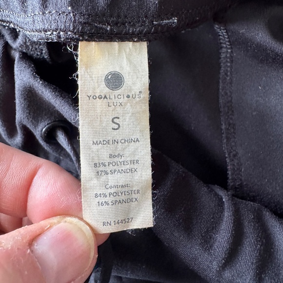 Yogalicious Lux Women's Elastic Waist Pull On Athletic Yoga Pant Legging Black S - Picture 7 of 15